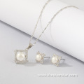 Necklace Ring Earring 2-piece Girls Wedding Jewelry Set